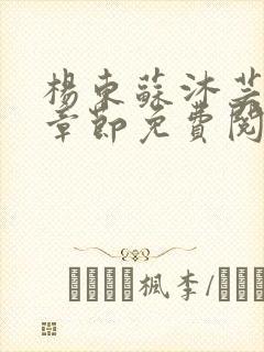 杨东苏沐芸最新章节免费阅读小说