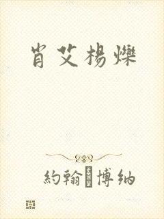 肖艾杨烁封面