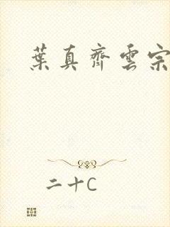 叶真齐云宗免费封面