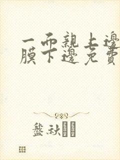 一面亲上边一面膜下边免费阅读封面