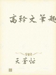 高干文笔趣阁封面