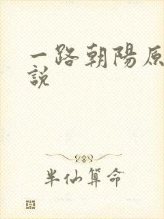 一路朝阳原著小说封面