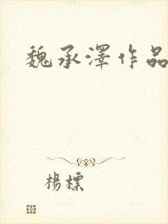 魏承泽作品封面