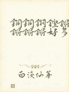 铜铜钢铿锵锵锵锵锵锵好多少阅读