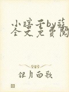 小瞎子by苏软全文免费阅读