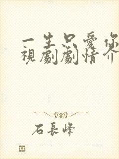 一生只爱你 电视剧剧情介绍