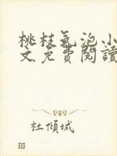 桃枝气泡小说全文免费阅读