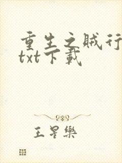 重生之贼行天下txt下载封面