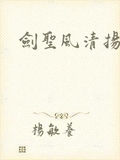 剑圣风清扬封面