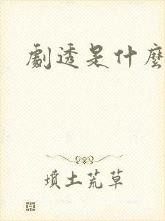 剧透是什么意思