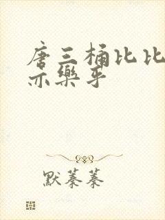 唐三桶比比乐不亦乐乎封面