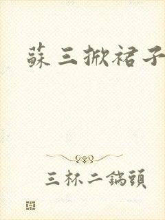 苏三掀裙子