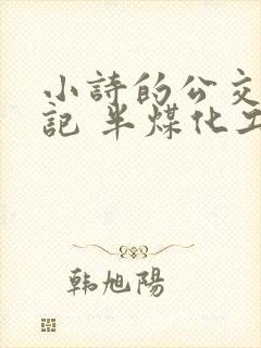小诗的公交车日记 半煤化工