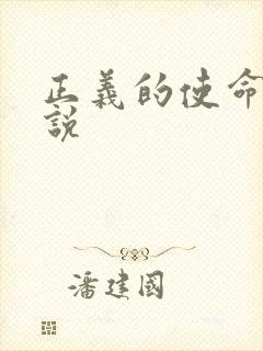 正义的使命 小说封面