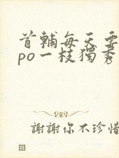 首辅每天要不够po一枝独秀全文