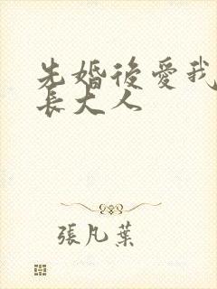 先婚后爱我的市长大人封面