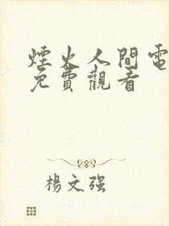 烟火人间电视剧免费观看