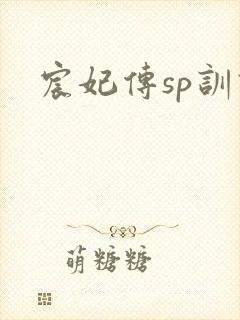 宸妃传sp训诫