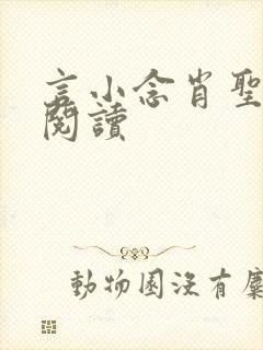 言小念肖圣免费阅读封面