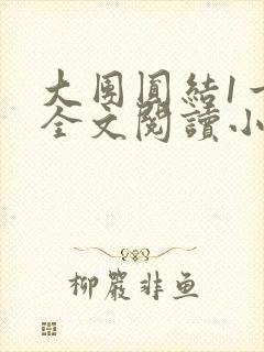 大团圆结1一6全文阅读小说