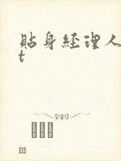 贴身经理人txt封面