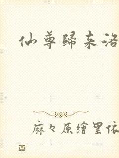 仙尊归来洛尘
