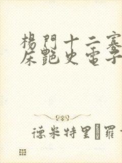 杨门十二寡妇肉床艳史电子书