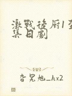 激战后厨1至5集日剧封面