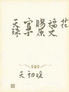 天官赐福花怜塞珠子原文