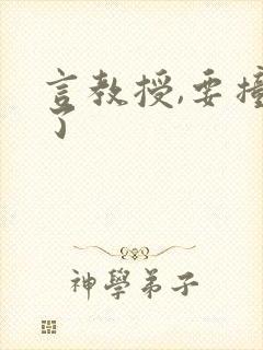 言教授,要撞坏了