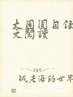大团圆目录及全文阅读