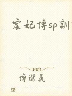 宸妃传sp训诫封面