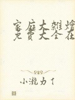 家庭大杂烩小说免费大全在线阅读