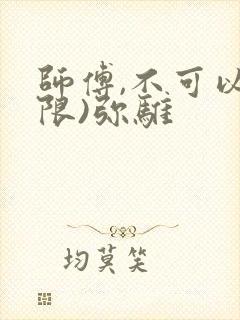 师傅,不可以(限)弥骓封面