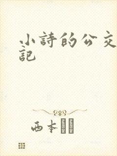 小诗的公交车日记封面