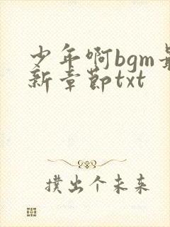 少年啊bgm最新章节txt封面