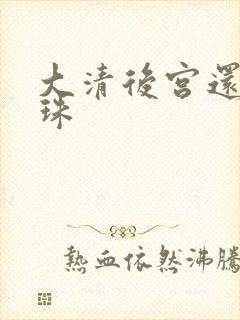 大清后宫还君明珠封面