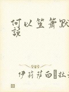 何以笙箫默 小说