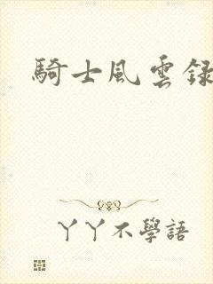 骑士风云录封面