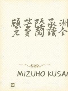 顾芒陆承洲小说免费阅读全文免费阅读下载