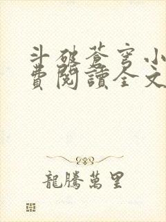斗破苍穹小说免费阅读全文无弹窗封面