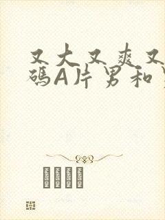 又大又爽又黄无码A片男和男
