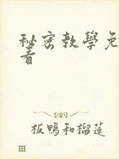 秘密教学免费观看