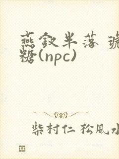 燕钗半落 琥珀糖(npc)