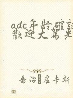adc年龄确认欢迎大驾光临小说封面