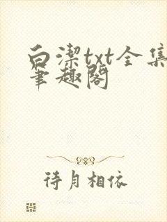 白洁txt全集笔趣阁