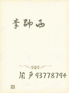 李帅西封面