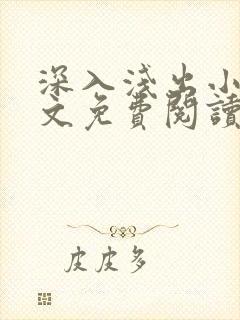 深入浅出小说全文免费阅读笔趣阁封面