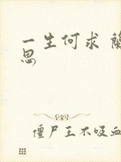一生何求 兰思思