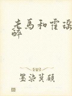 老马和霍瑶瑶喝醉